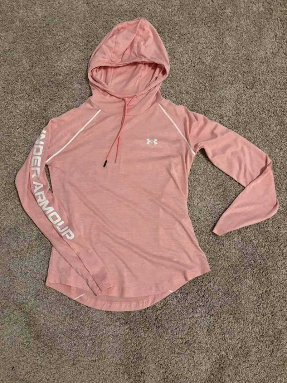 Under Armour Pink Loose Performance Hoodie Size XS Activewear